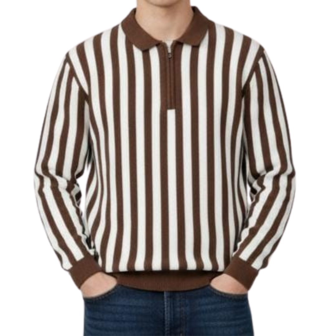 Winter Striped Knit Shirt
