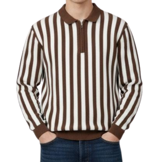 Winter Striped Knit Shirt